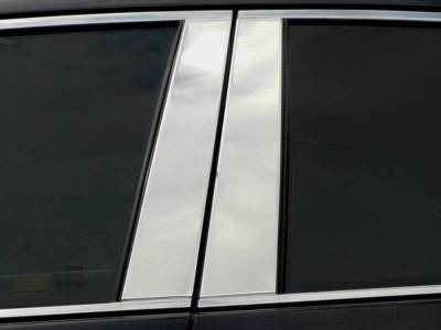 Quality Automotive Accessories - QAA PP19165 4Pc Stainless Steel Pillar Trim for 2019-2022 Toyota Avalon