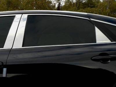 Quality Automotive Accessories - QAA PP19166 6Pc Stainless Steel Pillar Trim for 2019-2022 Toyota Avalon