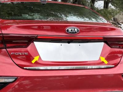 Quality Automotive Accessories - QAA LP19810 1Pc Stainless License Plate Bezel for 19-24 Kia Forte