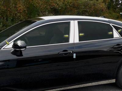 Quality Automotive Accessories - QAA PP19168 10Pc Stainless Steel Pillar Trim for 2019-2022 Toyota Avalon