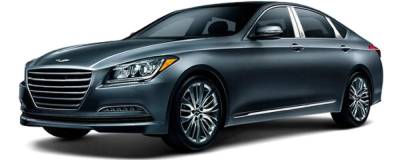 Quality Automotive Accessories - QAA PP71345 4Pc Stainless Steel Pillar Trim for 2021-2025 Genesis G80