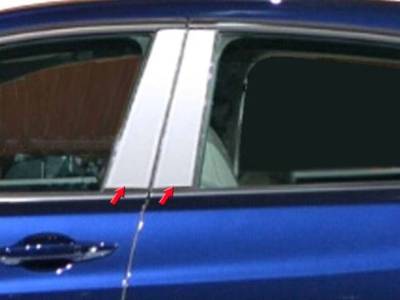 Quality Automotive Accessories - QAA PP15295 4Pc Stainless Steel Pillar Trim for 2015-2020 Acura TLX