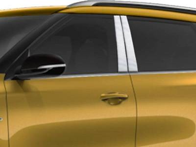 Quality Automotive Accessories - QAA PP71860 4Pc Stainless Steel Pillar Trim for 2021-2025 Kia Seltos
