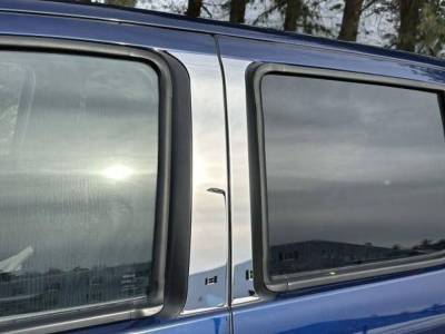 Quality Automotive Accessories - QAA PP72510 4Pc Stainless Steel Pillar Trim for 2022-2025 Nissan Frontier