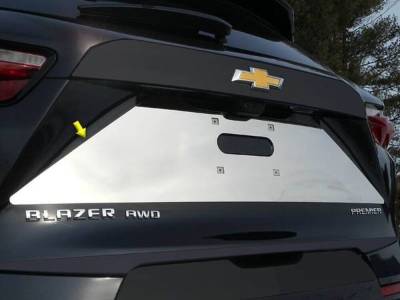 Quality Automotive Accessories - QAA LP59140 1Pc Stainless License Plate Bezel for 2019-2025 Chevrolet Blazer
