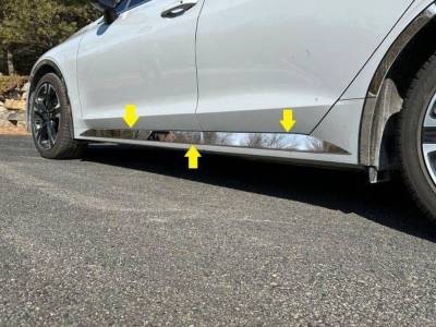 Quality Automotive Accessories - QAA TH65160 8Pc Stainless Steel Rocker Panel Trim for 2025 Chevy Equinox