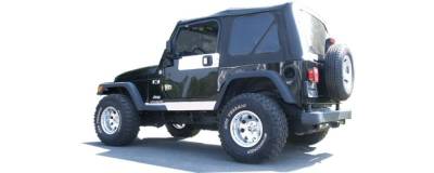 Quality Automotive Accessories - QAA TH45090 4Pc Stainless Rocker Panel Trim for 1997-2006 Jeep Wrangler TJ