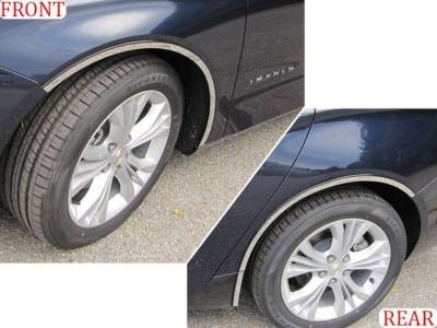 Quality Automotive Accessories - QAA WQ54135 4Pc Stainless Steel Wheel Well Trim for 14-20 Chevrolet Impala