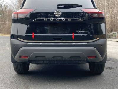 Quality Automotive Accessories - QAA RD71535 1Pc Stainless Steel Rear Deck Accent for 2021-2025 Nissan Rogue