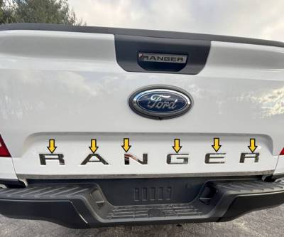 Quality Automotive Accessories - QAA SGR63321 10Pc Stainless Steel Graphic Emblem for 2023-2025 Ford Super Duty