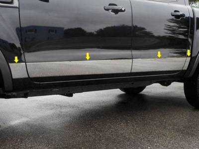 Quality Automotive Accessories - QAA TH59175 6Pc Stainless Steel Rocker Panel Trim for 2019-2025 Chevy Silverado