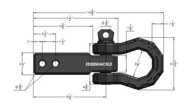 BulletProof Hitches - BulletProof ED25SHACKLE 2.5" Extreme Duty Receiver Shackle