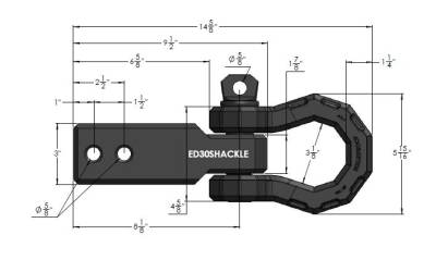 BulletProof Hitches - BulletProof ED30SHACKLE 3.0" Extreme Duty Receiver Shackle