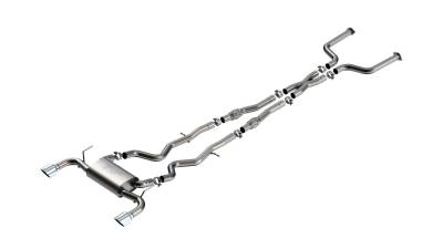 Borla - Borla 140977 S-Type Cat-Back Exhaust One Split Rear Exit for 16-24 Q50 3.0L RWD