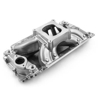 Speedmaster - Speedmaster 1-147-023 HiRise Rect Port Intake Manifold Mach-Polish for Chevy BBC