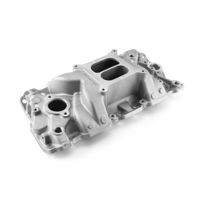 Speedmaster - Speedmaster 1-147-031 MidRise Alu. Intake Manifold Satin for Chevy SBC