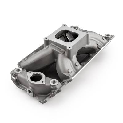 Speedmaster - Speedmaster 1-147-022 HiRise Rect Port Intake Manifold Satin for Chevy BBC