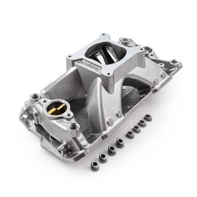 Speedmaster - Speedmaster 1-147-014 HiRise Intake Manifold Mach Pol for 57-95 Chevy SBC