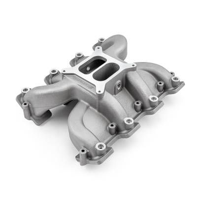 Speedmaster - Speedmaster 1-147-105-01 MidRise Air Dual Plane 4150 Carby Manifold Satin LS3