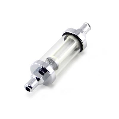 Speedmaster - Speedmaster PCE132.1002 Fuel Filter 5/16" Inlet & Outlet Chrome & Clear