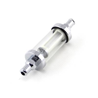 Speedmaster - Speedmaster PCE132.1001 Fuel Filter 3/8" Inlet & Outlet Chrome & Clear