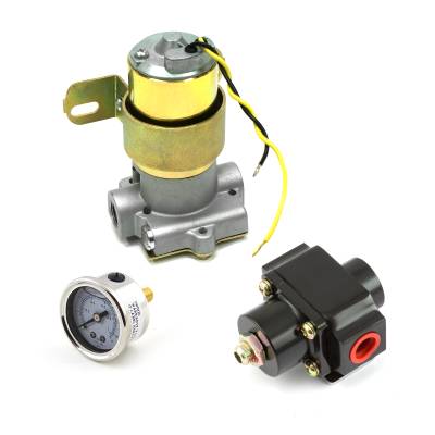 Speedmaster - Speedmaster PCE145.1027 110 GPH Electric Fuel Pump Black Regulator Gauge Kit