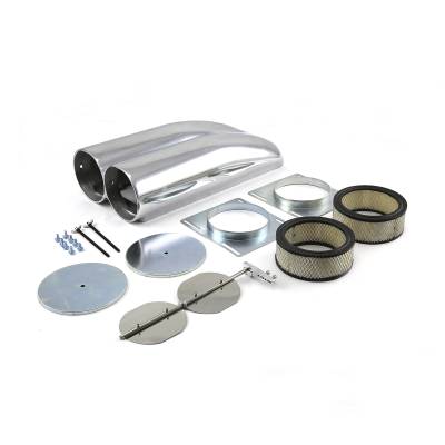Speedmaster - Speedmaster PCE106.1001 Pol Alu. Dual Carburetor Shotgun Smooth Hood Scoop
