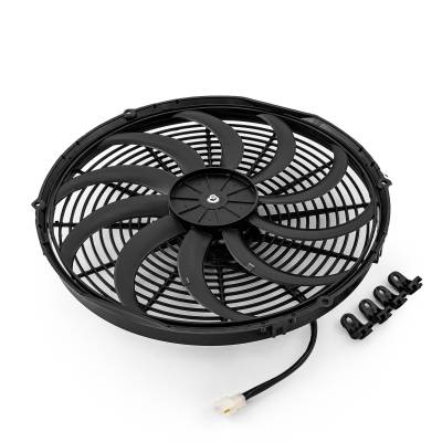 Speedmaster - Speedmaster PCE185.1013 16" Reversible 12V S-Blade Radiator Electric Thermo Fan