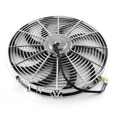 Speedmaster - Speedmaster PCE185.1015 16" Reversible 12V S Blade Radiator Electric Fan Chrome