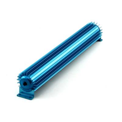 Speedmaster - Speedmaster PCE186.1012 20" Blue Anodized Trans Oil Cooler w/Fitting Single Pass