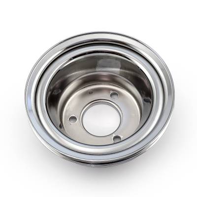 Speedmaster - Speedmaster PCE239.1016 Chevy BBC 454 Steel LWP 3 Groove Crank Pulley Chrome