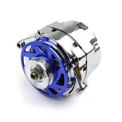 Speedmaster - Speedmaster PCE360.1020 GM 100A 1 Wire Billet Fan Blue Alternator