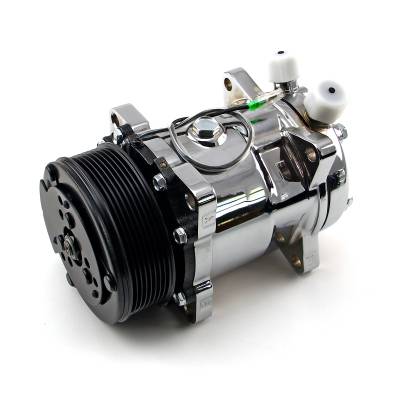 Speedmaster - Speedmaster PCE413.1002 Serpentine Belt Sanden 508 Chrome AC Compressor