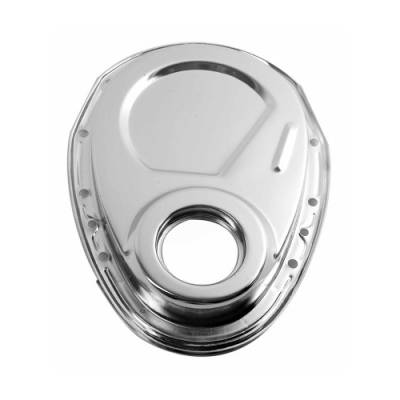 Speedmaster - Speedmaster PCE265.1001 Steel Plated Timing Chain Cover Chrome for Chevy SBC