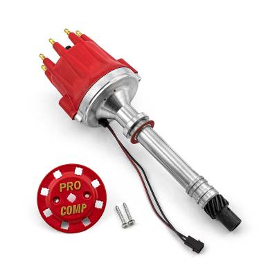 Speedmaster - Speedmaster PCE376.1096.02 8000 Pro Billet Distributor Red for Chevy SBC/BBC