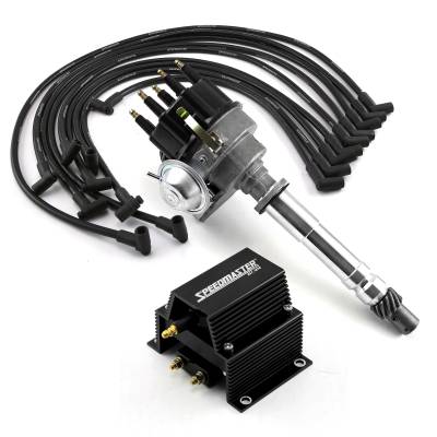 Speedmaster - Speedmaster PCE385.1004.01 Ready-to-Run Black Ignition Distributor Combo Chevy