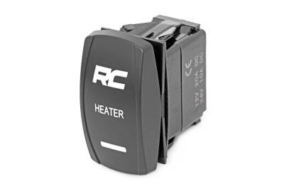 Rough Country Suspension Systems - Rough Country 710HS 2x1 Cab Heat Rocker Switch w/LED Logo Black/Blue