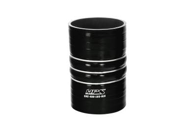 HPS Performance - HPS CAC-400-L65-BLK Silicone CAC Hump Coupler Hose Reinforced 4" ID 6.5" Long