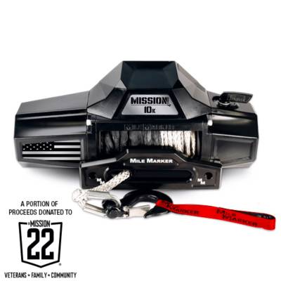 Mile Marker - Mile Marker 78-53246-AP 10K Mission PATRIOT EDITION Winch w/Synthetic Rope