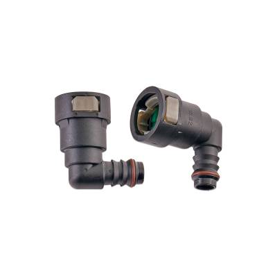 IAG Performance - IAG RPL-FIT-05822 5/8" SAE Quick Connect Female to 1/2" Hose Barb Right Angled