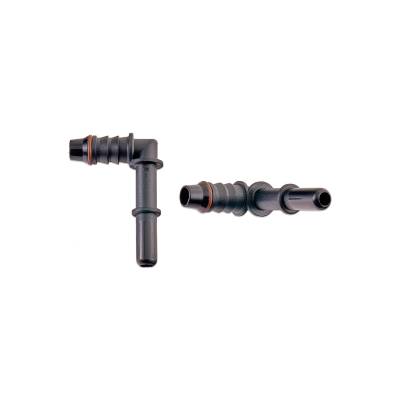 IAG Performance - IAG RPL-FIT-05828 5/16" SAE Quick Connect Male to 8mm Hose Barb Right Angled