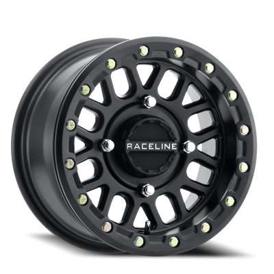 Raceline Wheels - Raceline Wheels Podium Beadlock UTV A93B 15x6 4x156 40mm Black A93B-56056+40