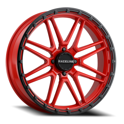 Raceline Wheels - Raceline Wheels Krank XL UTV A11R 18x7 4x137 0mm Red Satin/Black A11R-87037-00