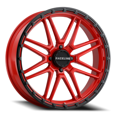Raceline Wheels - Raceline Wheels A11R-20737-00 Krank XL UTV A11R 20x7 4x137 0mm Red Satin/Black