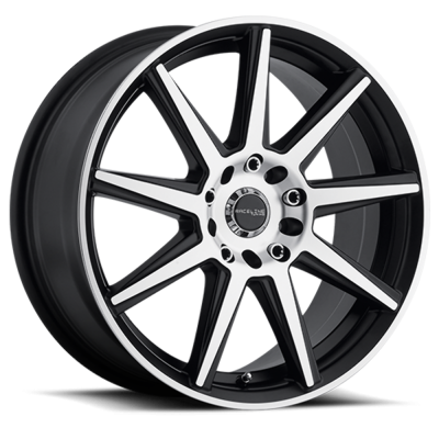 Raceline Wheels - Raceline Wheels Storm 144M 18x7.5 5x110/4.5 42mm Black/Machined 144M-87588+42