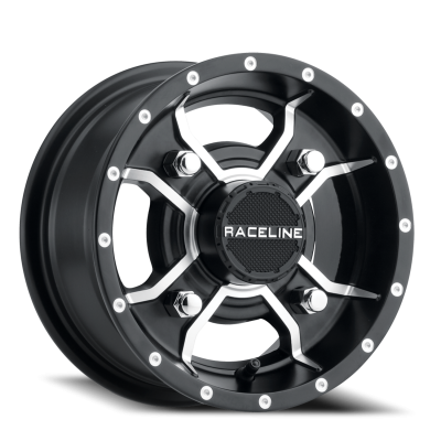 Raceline Wheels - Raceline Wheels A7710514-32 Mamba UTV A77 10x5 4x144 18mm Satin Black/Machined