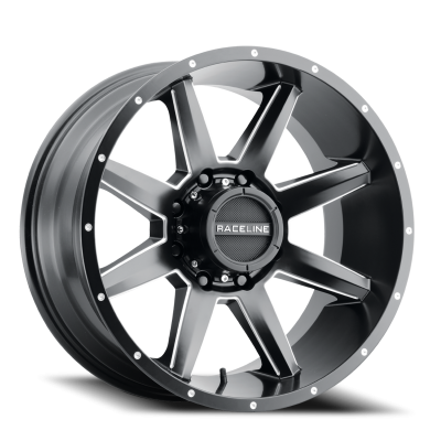 Raceline Wheels - Raceline Wheels 954M-29081-00 Stryker 954M 20x9 8x170 0mm Satin Black/Milled