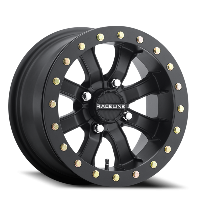 Raceline Wheels - Raceline Wheels Black Mamba UTV A71B 15x7 4x156 0mm Satin Black A71B-57056-00