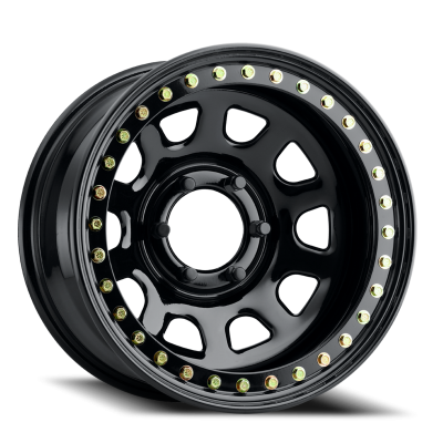 Raceline Wheels - Raceline Wheels RT5158055 Black Daytona RT51 15x8 5x5.5 -19mm Gloss Black