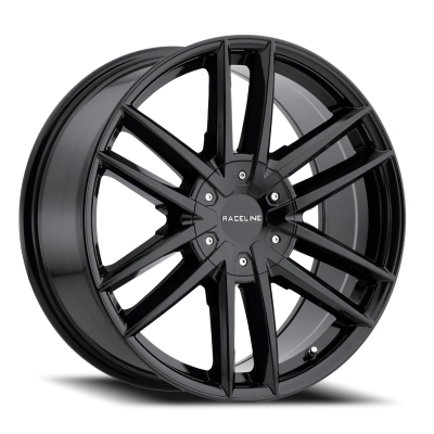 Raceline Wheels - Raceline Wheels Impulse 158B 18x8 5x4.5 5x5.0 35mm Gloss Black 158B-88096+35
